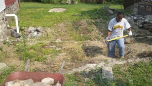 Joel breaking up rocks